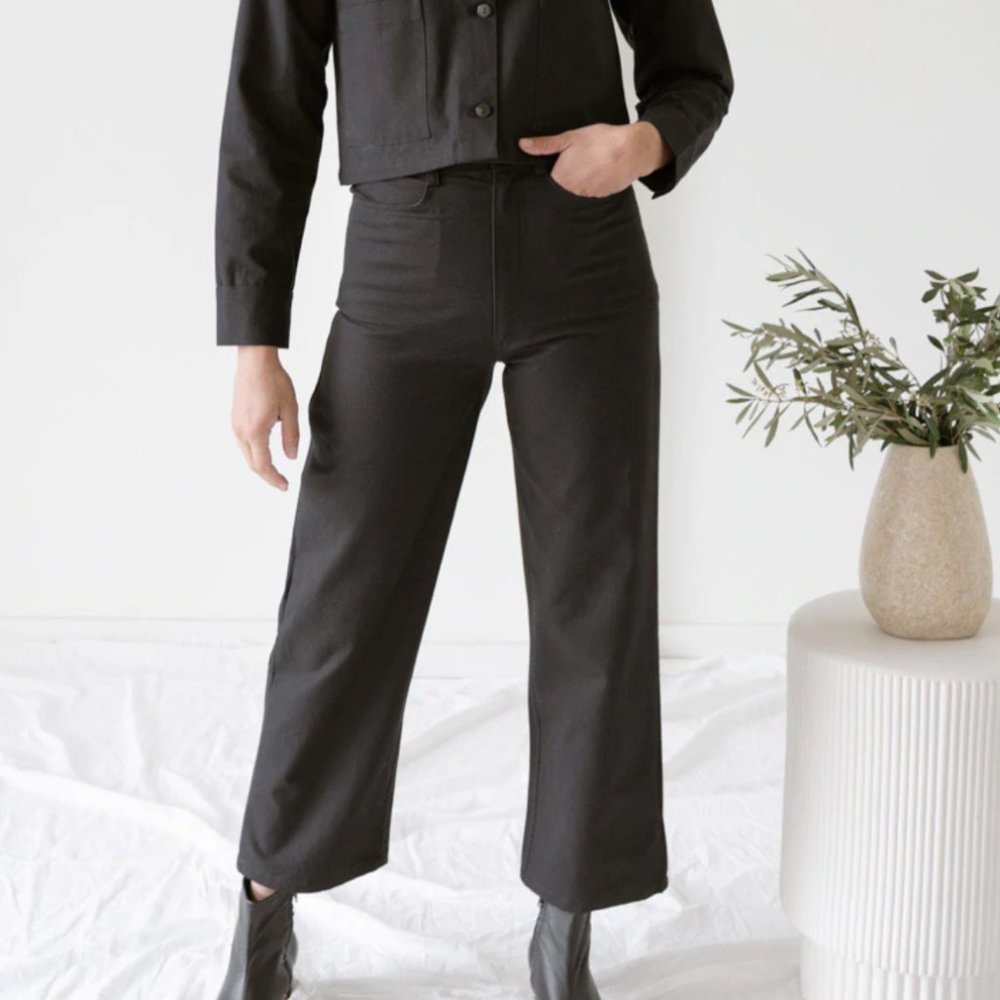 Laude the Label Canvas Straight Pant-Black 6